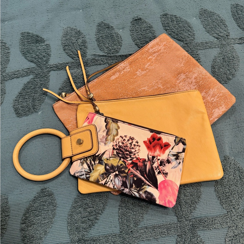 HOBO Mix and Match Floral and Tan Clutch Set